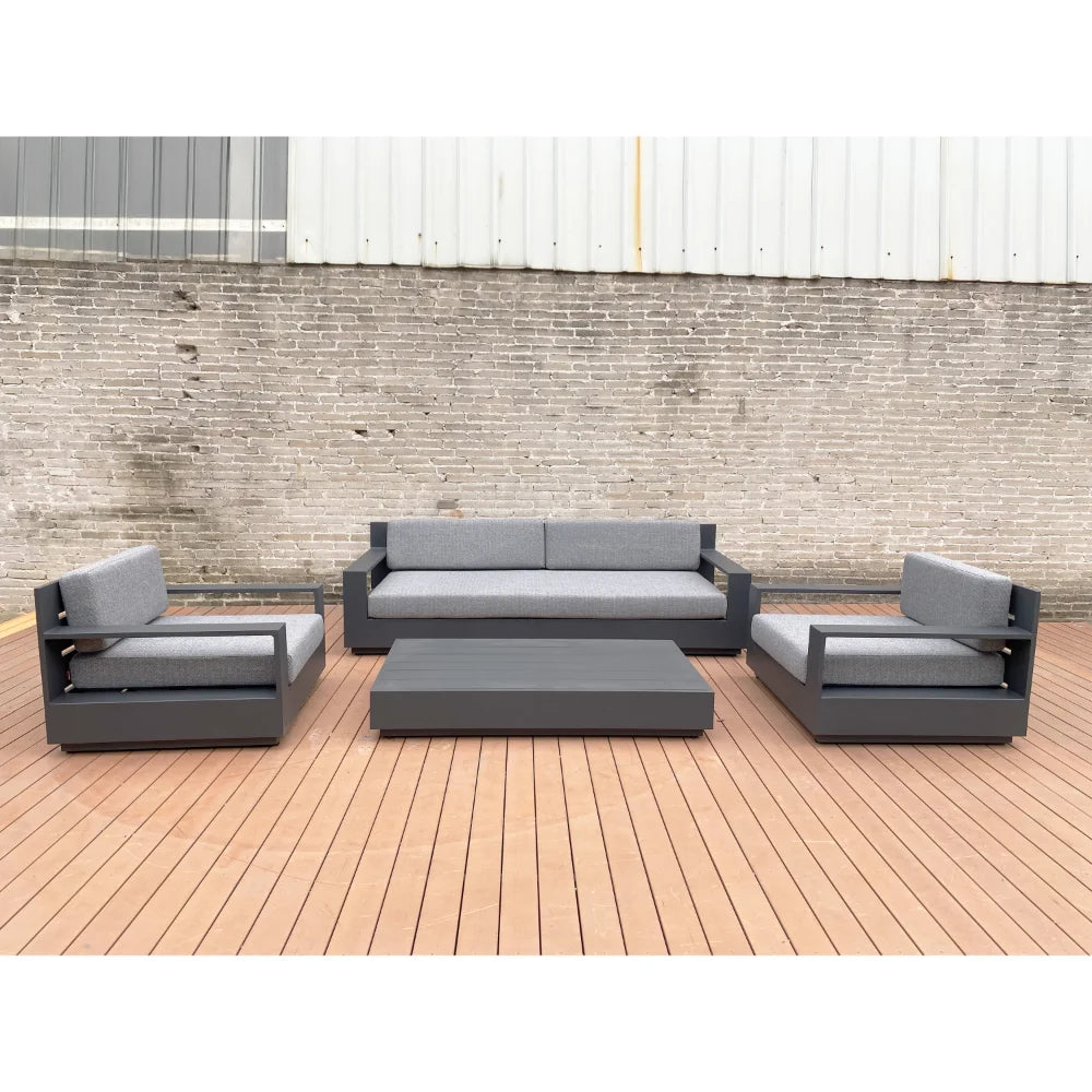 Hotel Modern Aluminum Outdoor Furniture Villa Garden Sofa Set Durable Patio Furniture Set Resort Luxury  Outdoor Garden Use