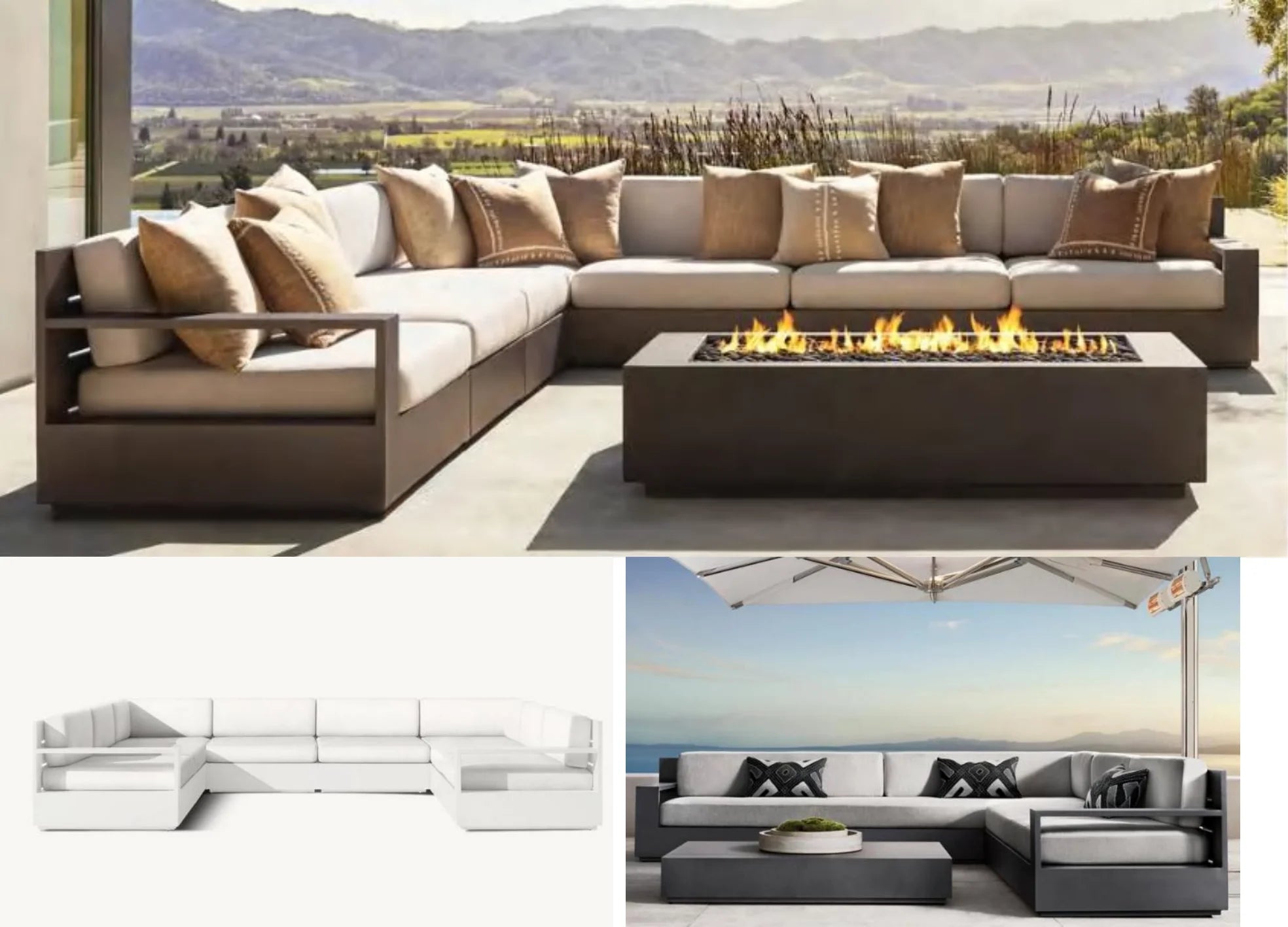 Hotel Modern Aluminum Outdoor Furniture Villa Garden Sofa Set Durable Patio Furniture Set Resort Luxury  Outdoor Garden Use